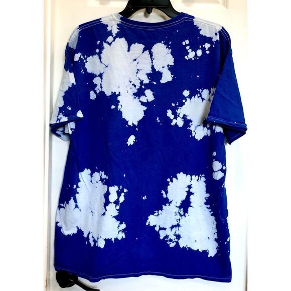 DEF LEPPARD - NWOT - M Sz L Blue Tie-Dye “Love Bites” Band Tee/Oversized - Picture 9 of 9